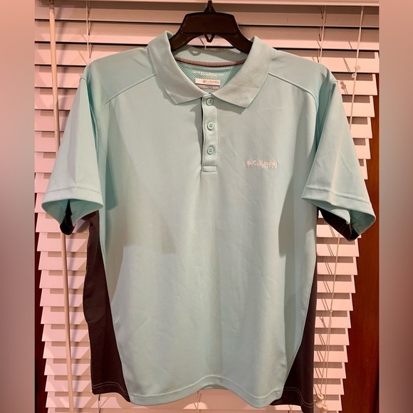 Columbia Green/Gray Sun Protection Fishing Polo Size XL - Picture 1 of 4